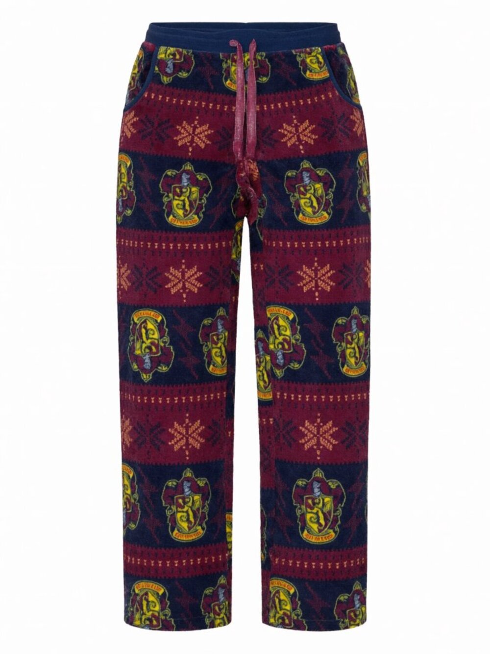 Harry Potter Maroon Navy Gryffindor Men's Large Pajama Pants Polyester Size L